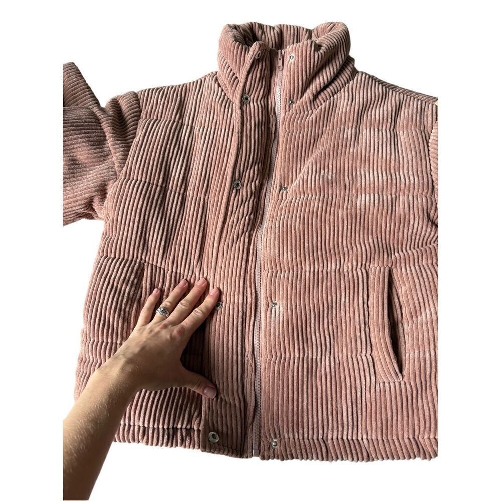 7 For All Mankind Corduroy Dust Rose Pink Bomber Jacket size S - Picture 10 of 14